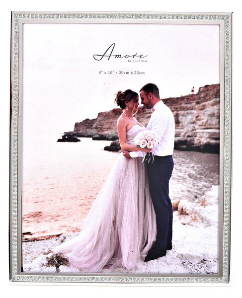 Amore Silver Sparkle Border Photo Frame Silver