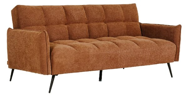 Hartford Fabric Sofa Bed With Black Legs In Rust