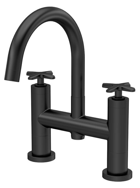 Aztec Bath Filler Tap Matt Black