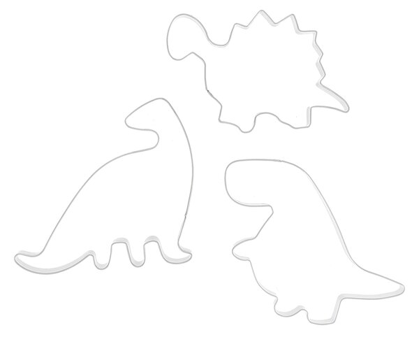 Nordwik Nordwik gingerbread cutter dinosaur 3 piece set Stainless steel