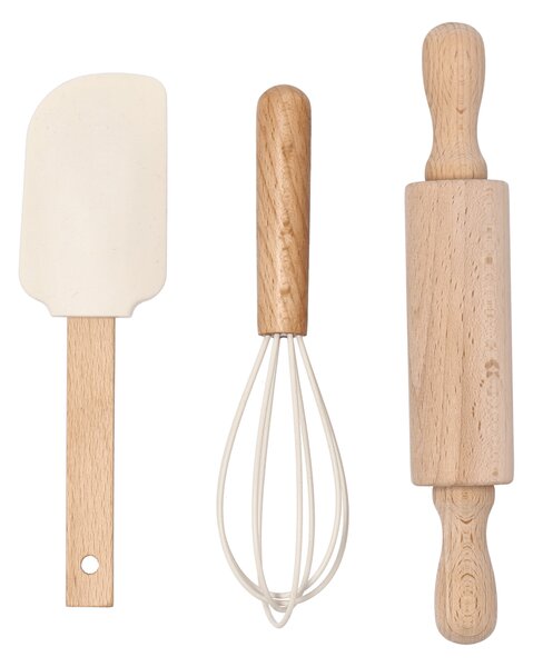 Nordwik Nordwik baking utensils in silicone for children 3-pieces Cream