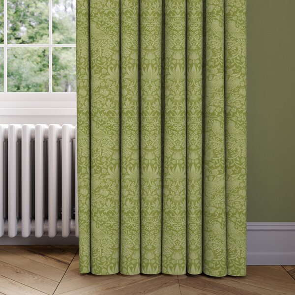 Strawberry Thief Tonal Made To Measure Curtains Light Green