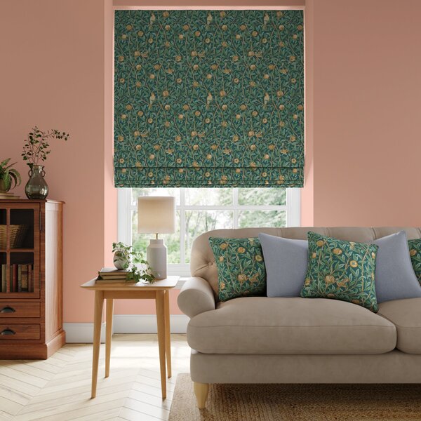 William Morris At Home Bird & Pomegranate Made To Measure Roman Blind Blue/Green