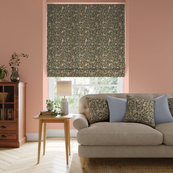 Bird & Pomegranate Made To Measure Roman Blind Brown/Green