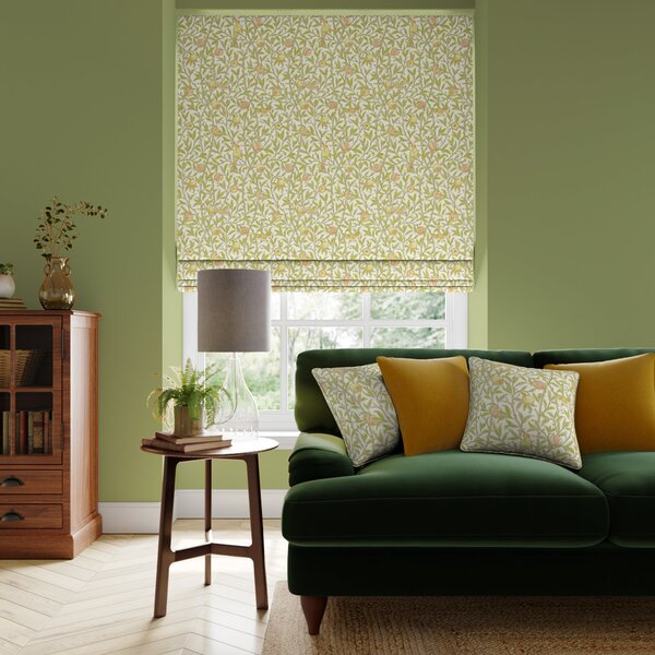 William Morris At Home Bird & Pomegranate Made To Measure Roman Blind Light Green/White
