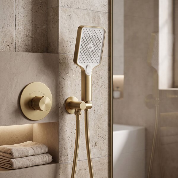 Shower handset REA JS-031 BRUSH GOLD