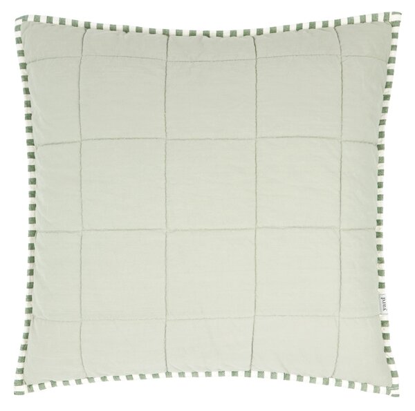 Yard Hebden Stripe Cotton 55cm x 55cm Filled Cushion Forest Bay Green