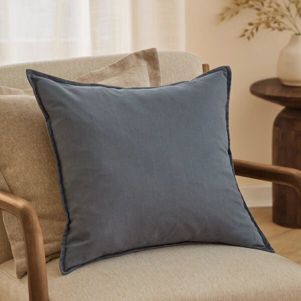 Yard Slub Cotton 50cm x 50cm Filled Cushion Denim