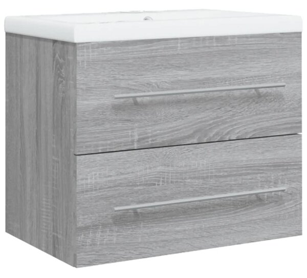 Sink Cabinet with Built-in Basin Grey Sonoma Engineered Wood