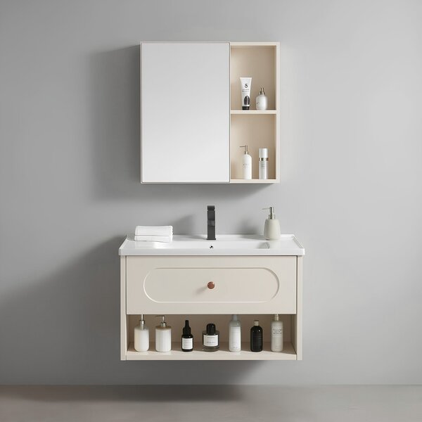 Bathroom furniture set with washbasin River 60cm Creme