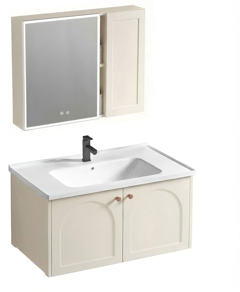 Bathroom furniture set with washbasin Denver 80cm Creme