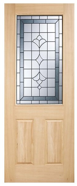 Winchester External Glazed Unfinished Oak 1 Lite Door - 762 x 1981mm