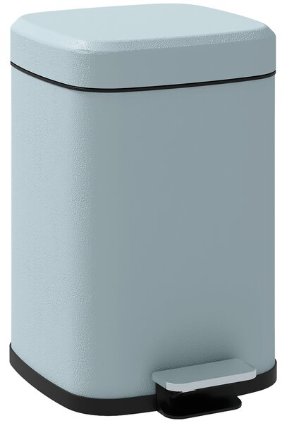 HOMCOM 12 Litre Pedal Bin, Fingerprint Proof Kitchen Bin, Metal Rubbish Bin w/ Soft-close Lid, Foot Pedal & Removable Inner Bucket Aosom UK