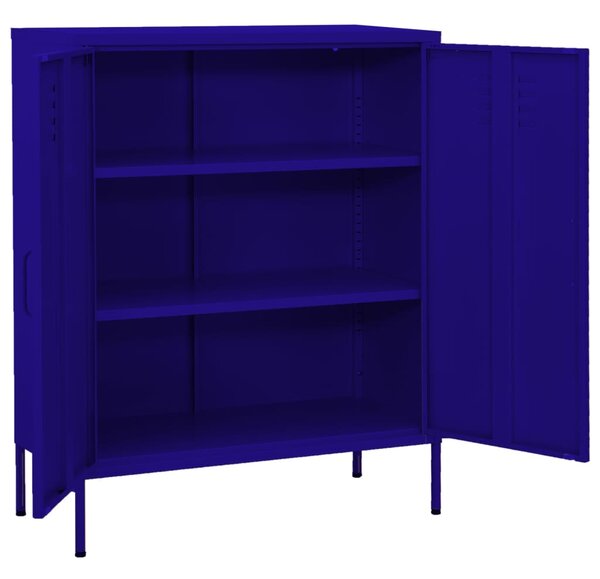 Storage Cabinet Navy Blue 80x35x101.5 cm Steel