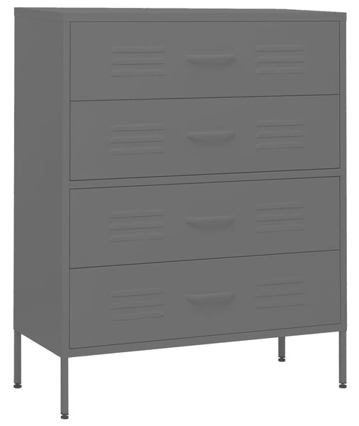 Chest of Drawers Anthracite 80x35x101.5 cm Steel