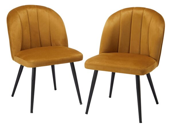 Demai Dining Chair Mustard (Pack of 2)