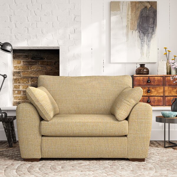 Madison Snuggle Chair Chunky Tonal Weave Ochre