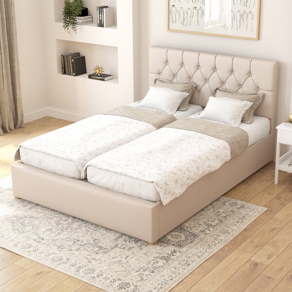 Olivier Eire Linen Adjustable Bed Off-White