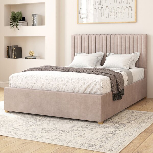 Grant Plush Velvet Adjustable Bed Silver Velvet