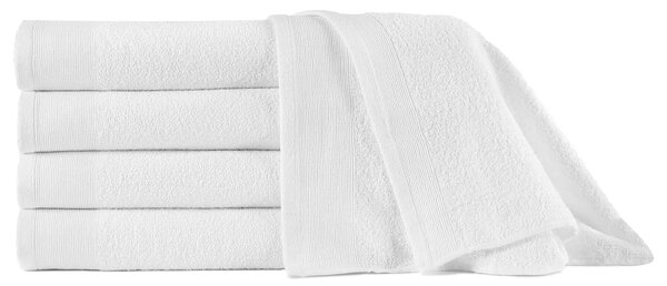 Sauna Towels 5 pcs Cotton 450 gsm 80x200 cm White