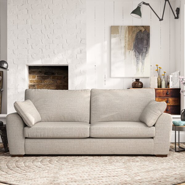 Madison Large 3 Seater Sofa Chunky Tonal Weave Natural