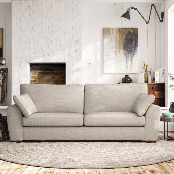 Madison 4 Seater Sofa Chunky Tonal Weave Natural