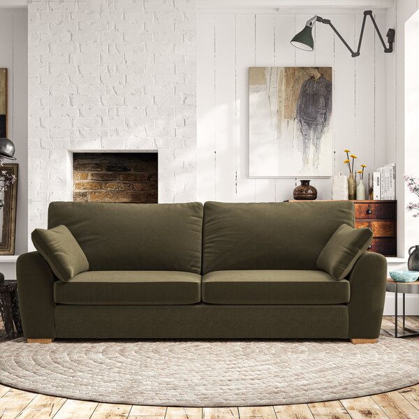 Madison 4 Seater Sofa House Velvet Olive