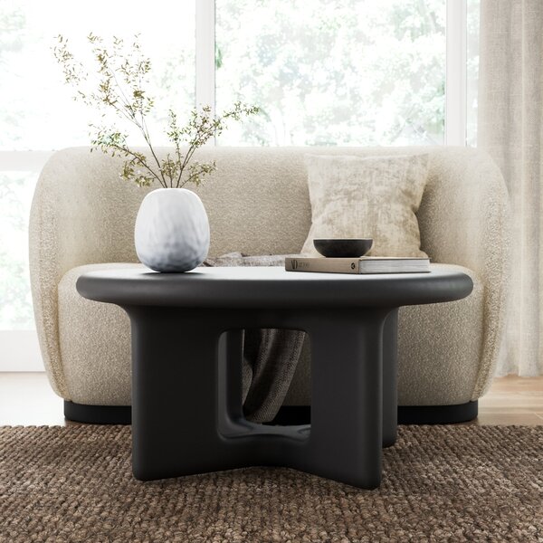 Rue Concrete Coffee Table Black