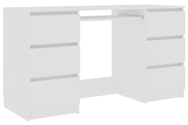 Writing Desk White 140x50x77 cm Engineered Wood