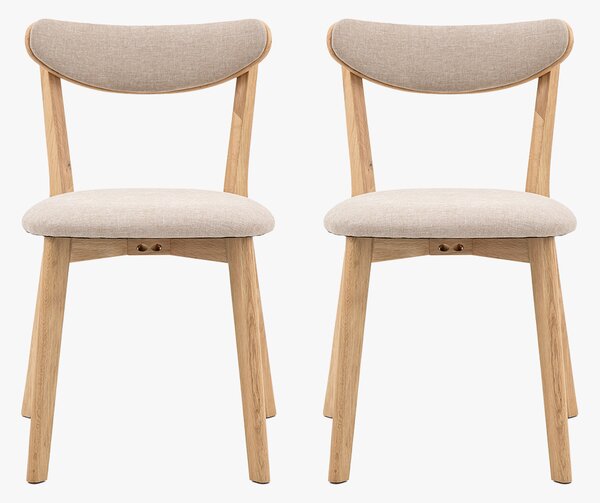 Modaro Dining Chair in Natural, Set of 2