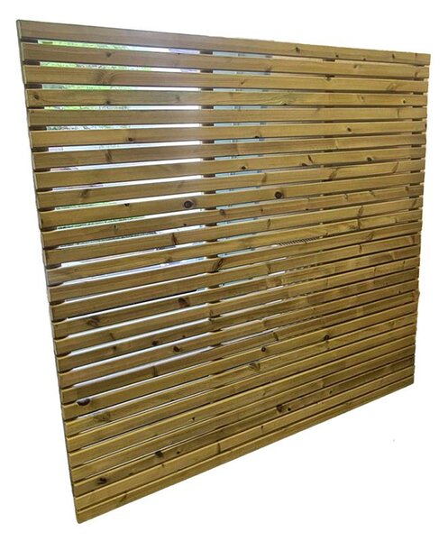 Viroqua Garden Wooden 6x5FT Slatted Border Fence in Natural