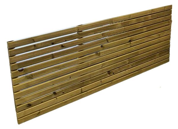 Viroqua Garden Wooden 6x2FT Slatted Border Fence in Natural