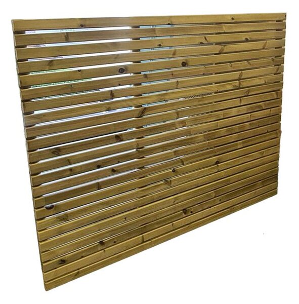 Viroqua Garden Wooden 6x4FT Slatted Border Fence in Natural