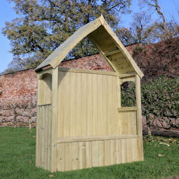 Eloro Garden Wooden 3 Seater Arbour with Storage in Natural