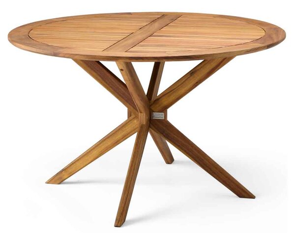 Ozone Round Outdoor Wooden Dining Table in Natural