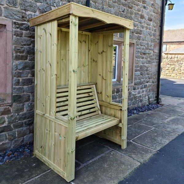 Fresta Garden Wooden 2 Seater Arbour in Natural
