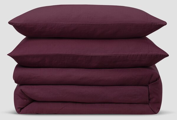Berry Linen Blend Duvet Set | Single | Piglet in Bed