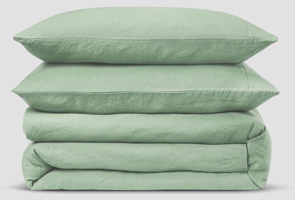 Sage Green Linen Blend Duvet Set | Double | Piglet in Bed