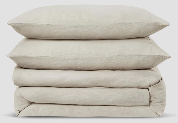 Oatmeal Linen Blend Duvet Set | Single | Piglet in Bed