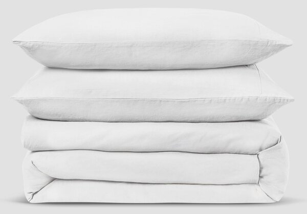 White Linen Blend Duvet Set | Single | Piglet in Bed