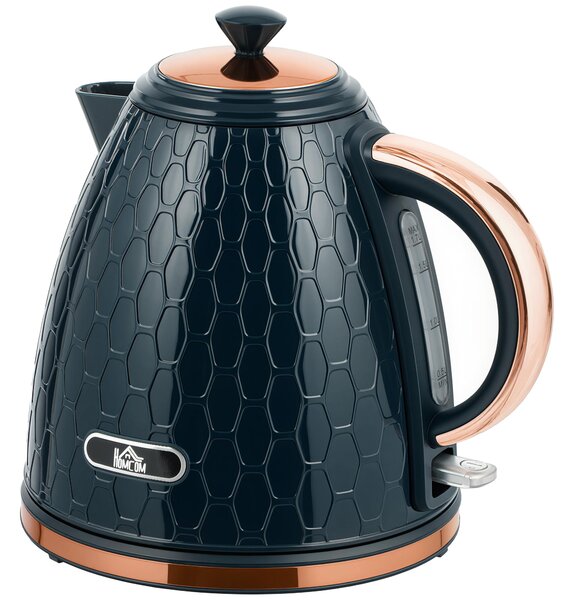 HOMCOM 3000W Rapid Boil Honeycomb Kettle - Dark Blue