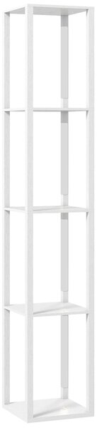 HOMCOM Floor Lamp with Shelves and 3 Brightness Levels - White