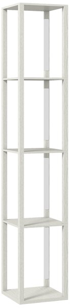 HOMCOM Floor Lamp with Shelves and 3 Brightness Levels - Oak