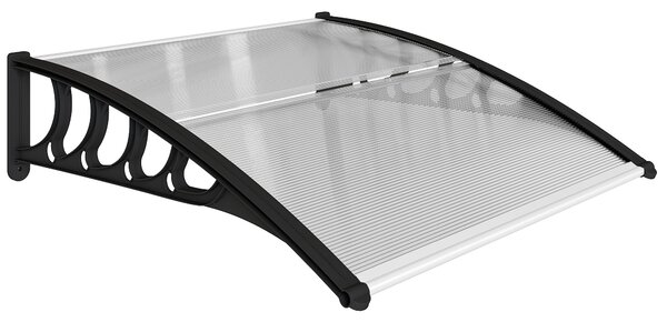 Outsunny Front Door Canopy, Outdoor Awning, Rain Shelter for Window, Porch and Front/Back Door, 103 x 96.5 cm, Clear