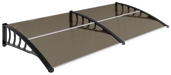 Outsunny Front Door Canopy, Outdoor Awning, Rain Shelter, 200 x 96cm, Brown