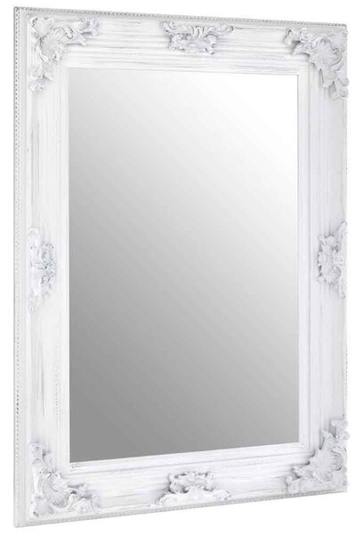 Barstik Rectangular Baroque Wall Mirror - Antique White
