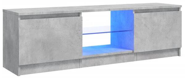 TV Cabinet with LED Lights Concrete Grey 120x30x35.5 cm