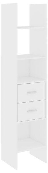 Book Cabinet White 40x35x180 cm Engineered Wood