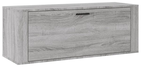 Wall Shoe Cabinet Grey Sonoma 100x35x38 cm Engineered Wood