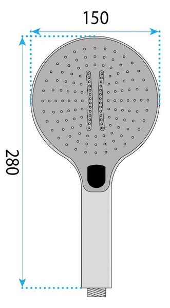 Shower handset REA JS-033 Brush Copper